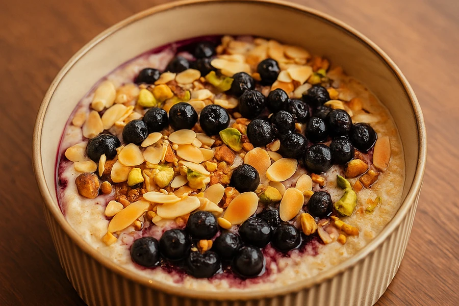 Oatmeal with nuts and